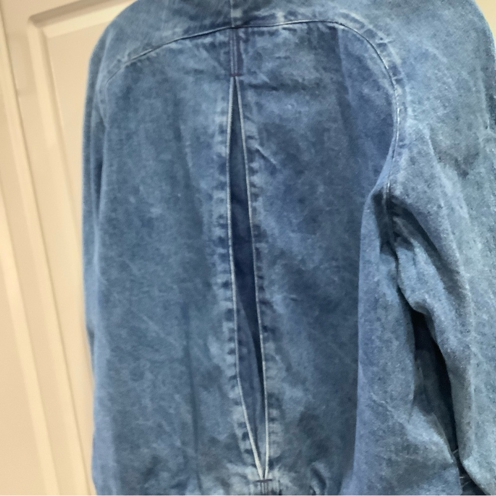 S.B. II by Bitterman Woman’s Vtg Blue Denim Coat Jacket Sz L, Snap Closure - Picture 10 of 11